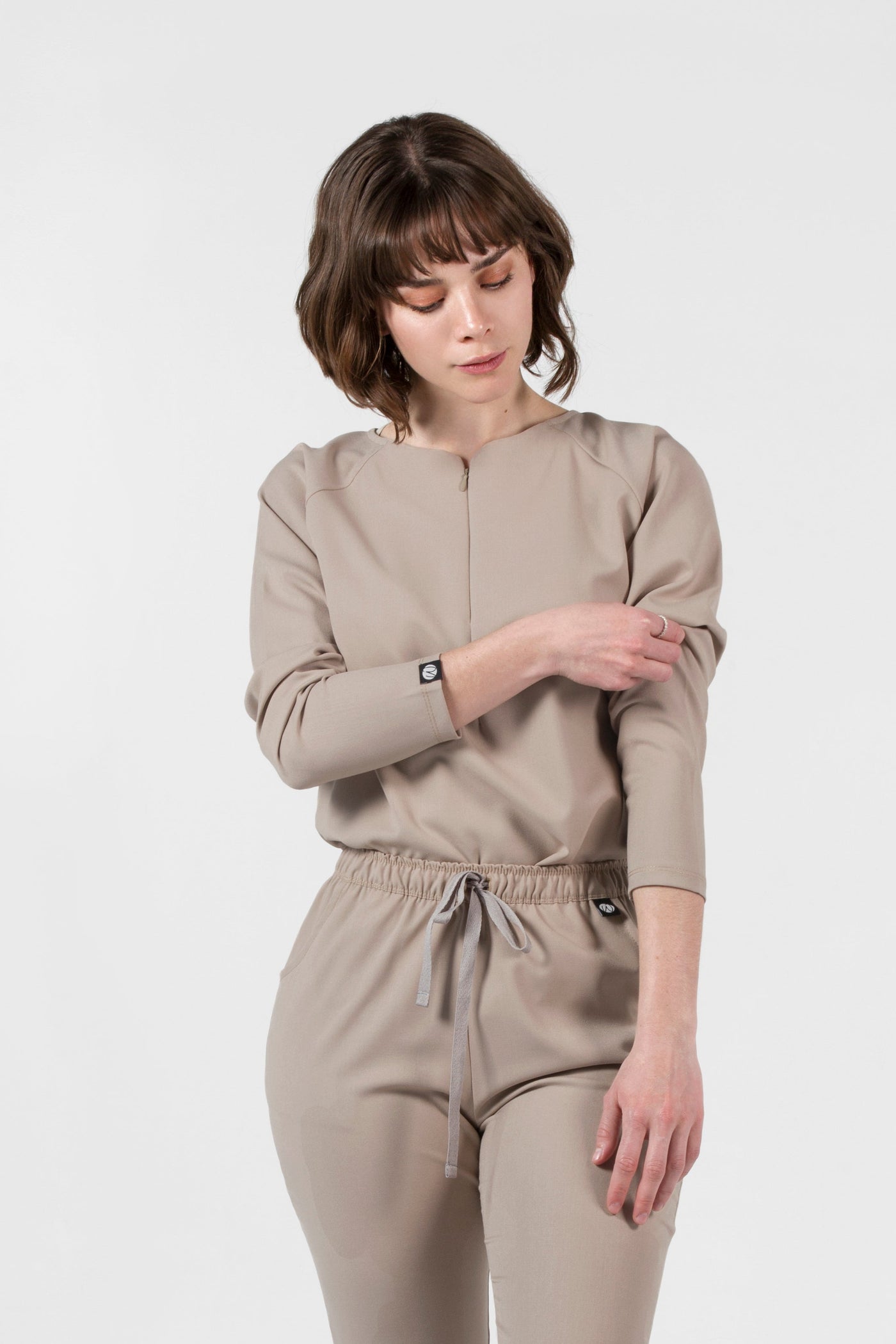 Fall Natural Scrub Top