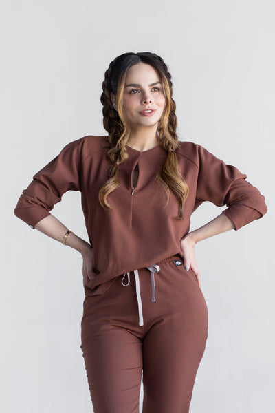 Fall Cocoa Scrub Top
