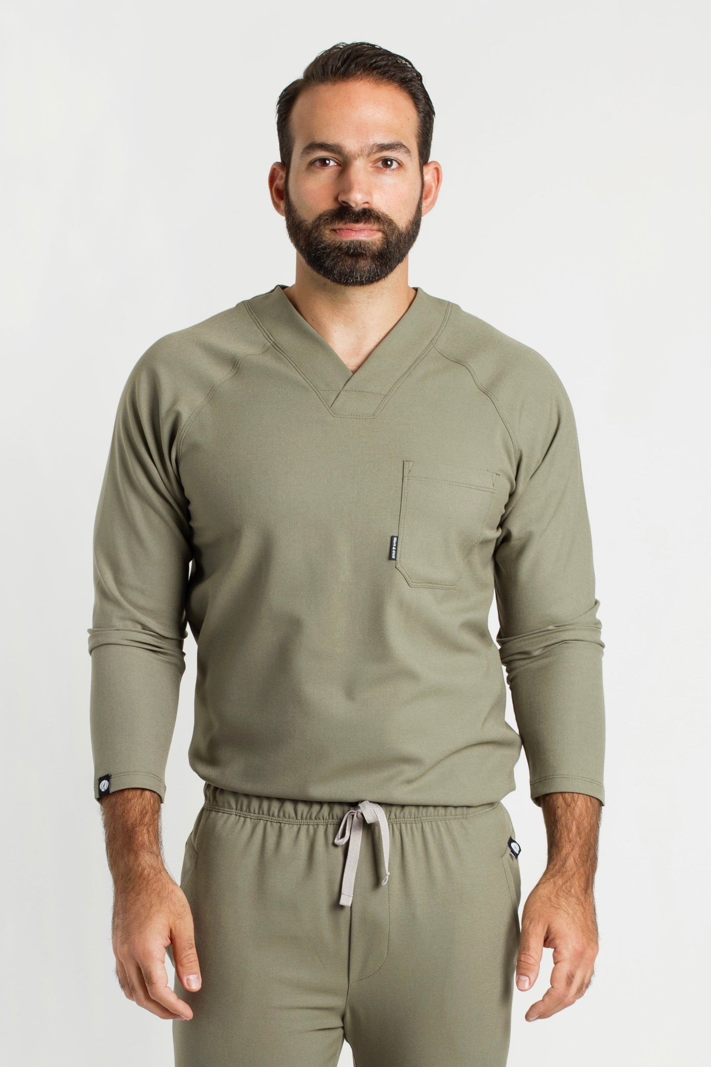 Classic Olive Scrub Top