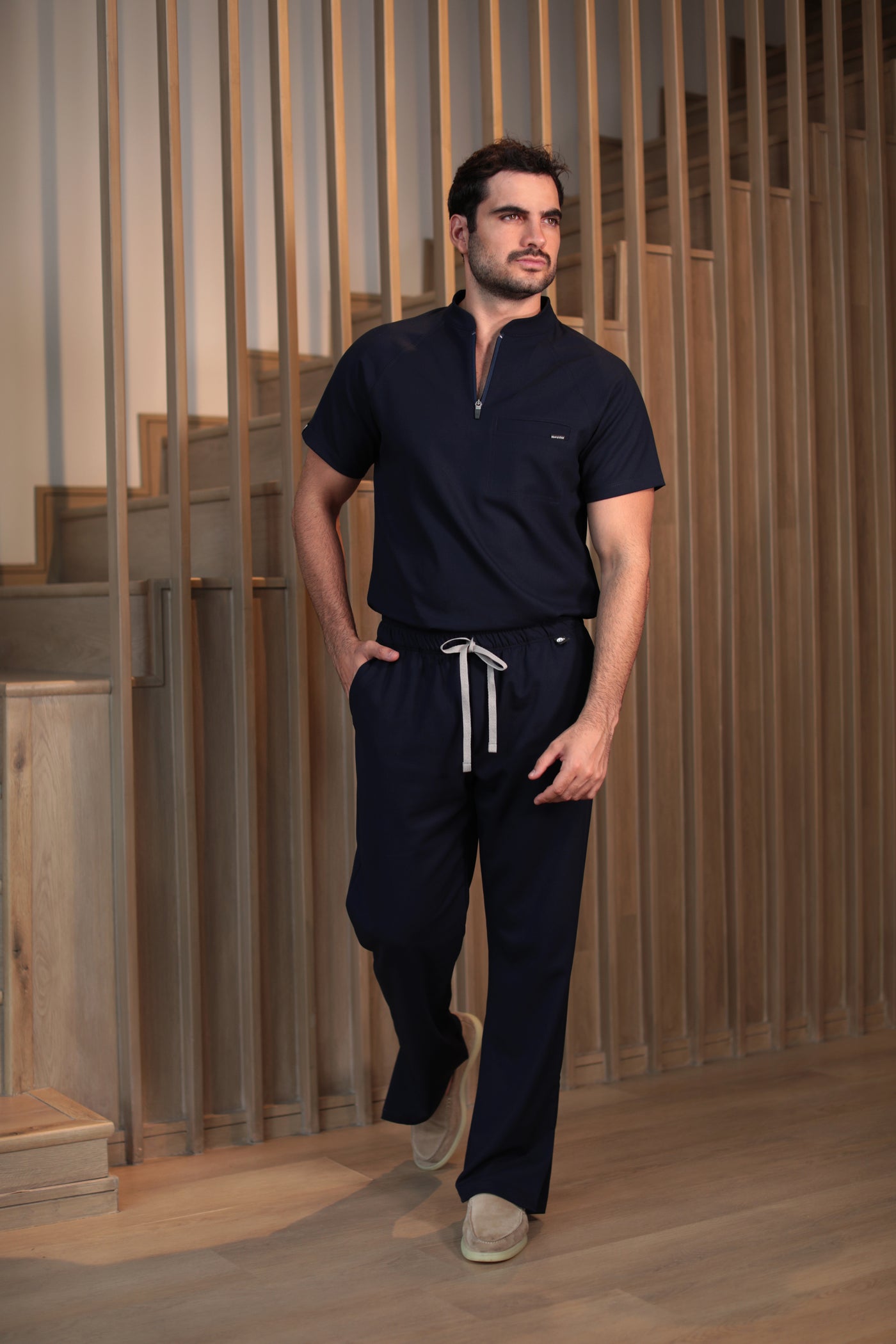 Harry Navy Scrub Pants