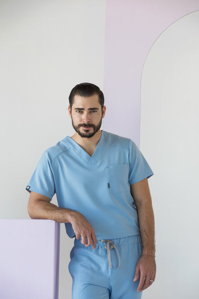 Fresh Dream Blue Scrub Top