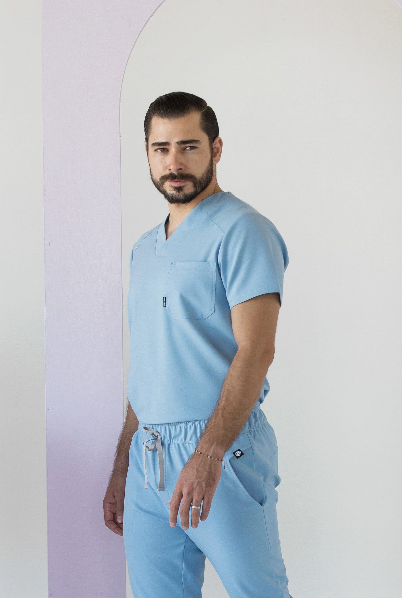 Fresh Dream Blue Scrub Top