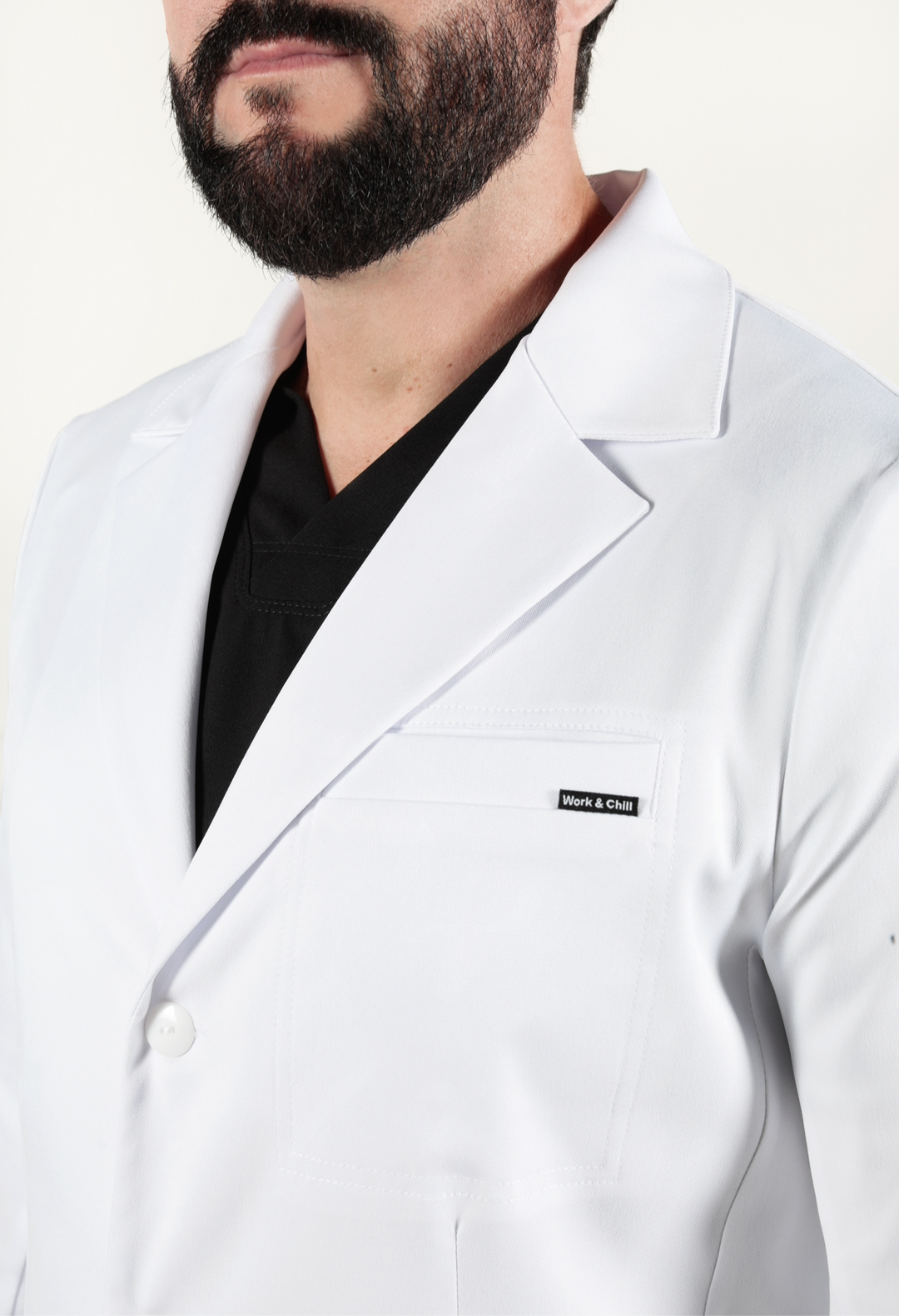 White Medic Coat- Man – Work & Chill | USA