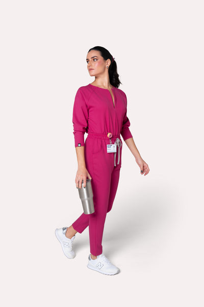 Fall Fucsia Scrub Pants