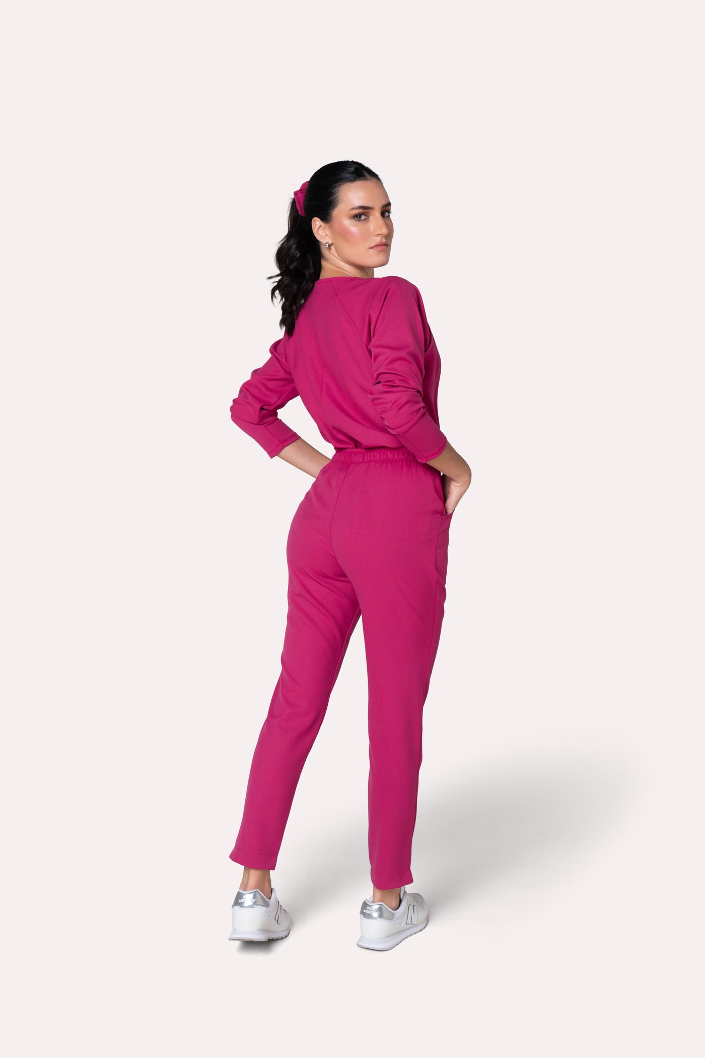 Fall Fucsia Scrub Pants