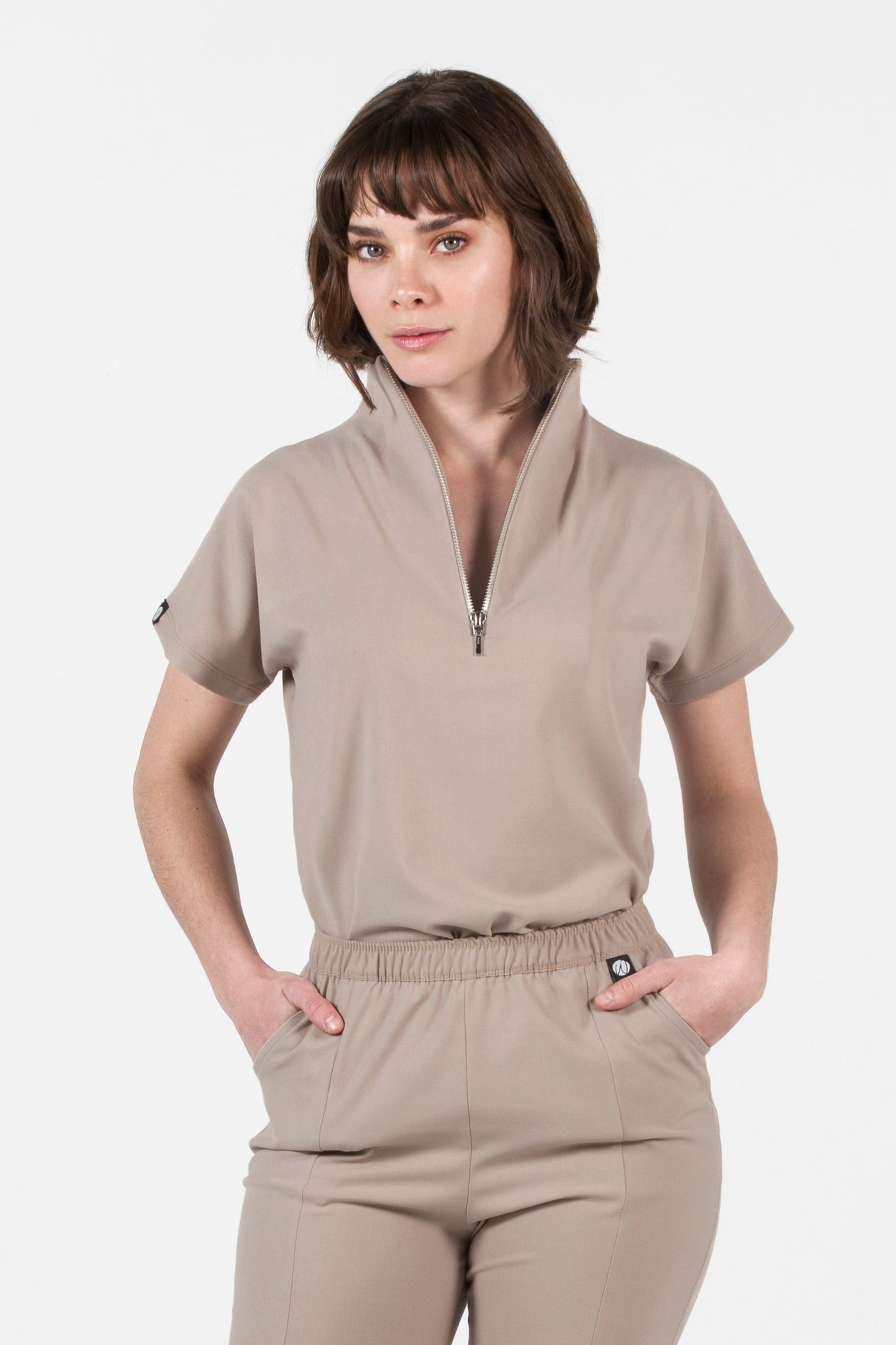 Victory Natural Scrub Top