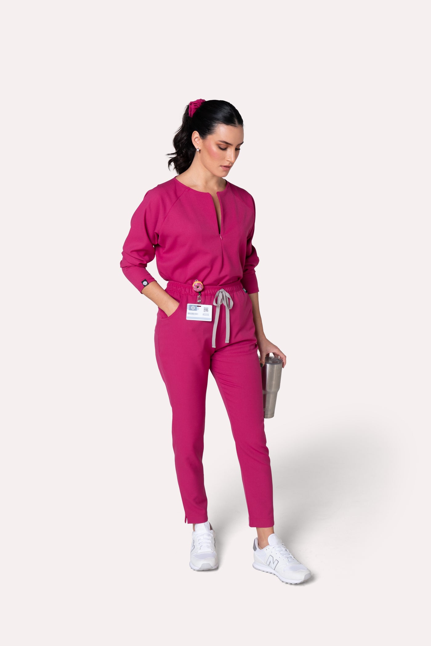Fall Fucsia Scrub Pants
