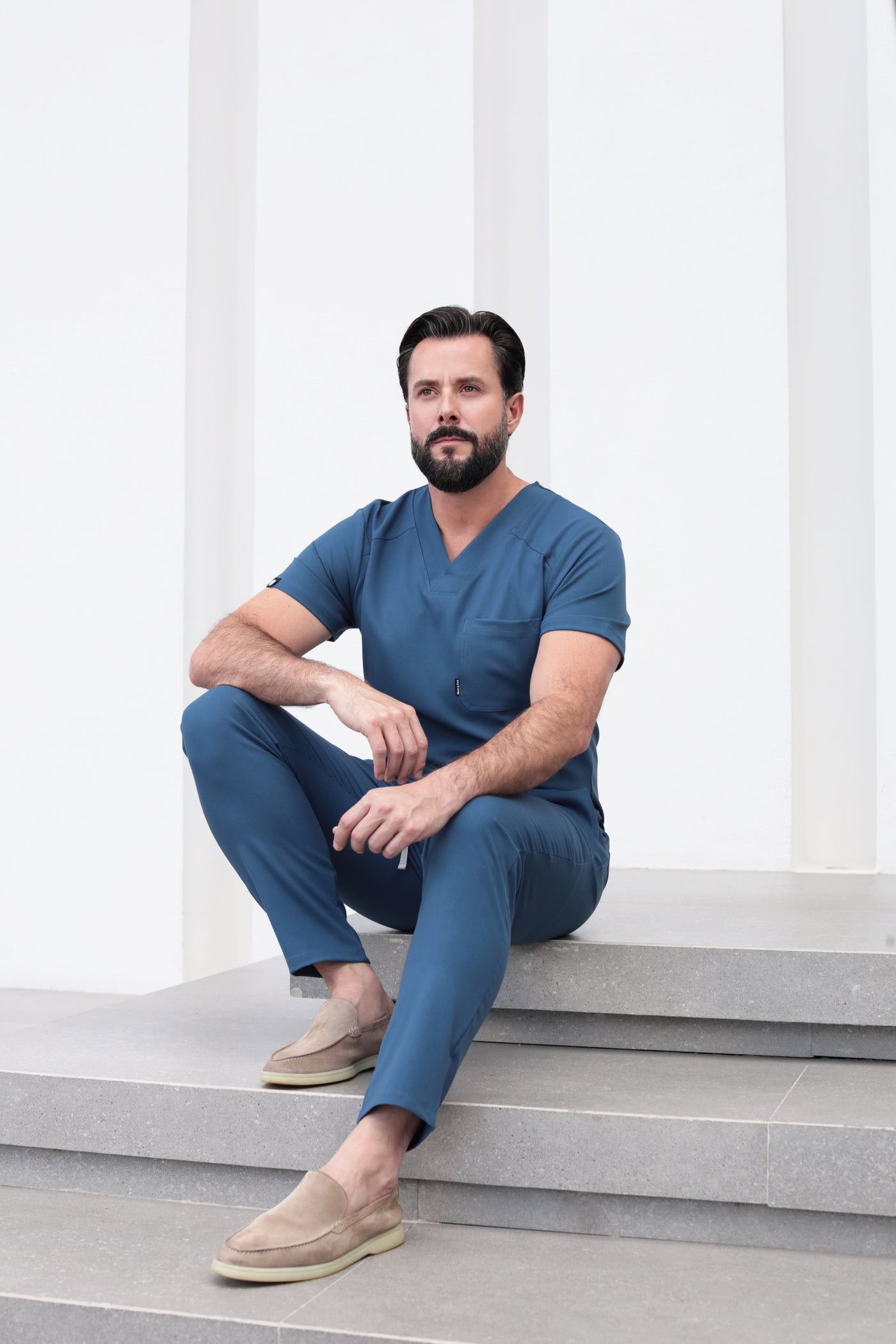 Fresh Indigo Scrub Pants