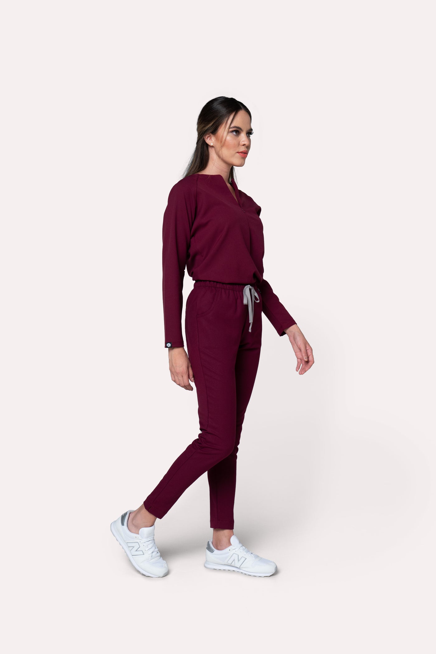 Fall Burgundy Scrub Pants