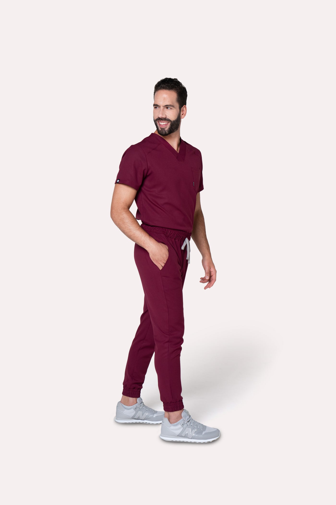 Fresh Burgundy Scrub Pants