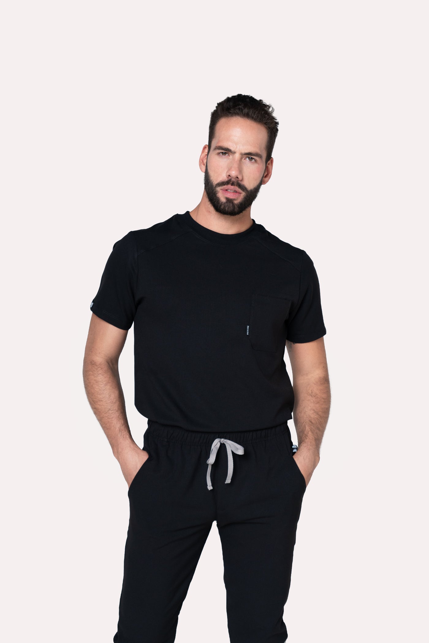 Sport Black Scrub Top