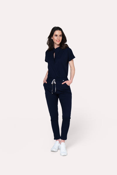 Glam Navy Scrub Pants