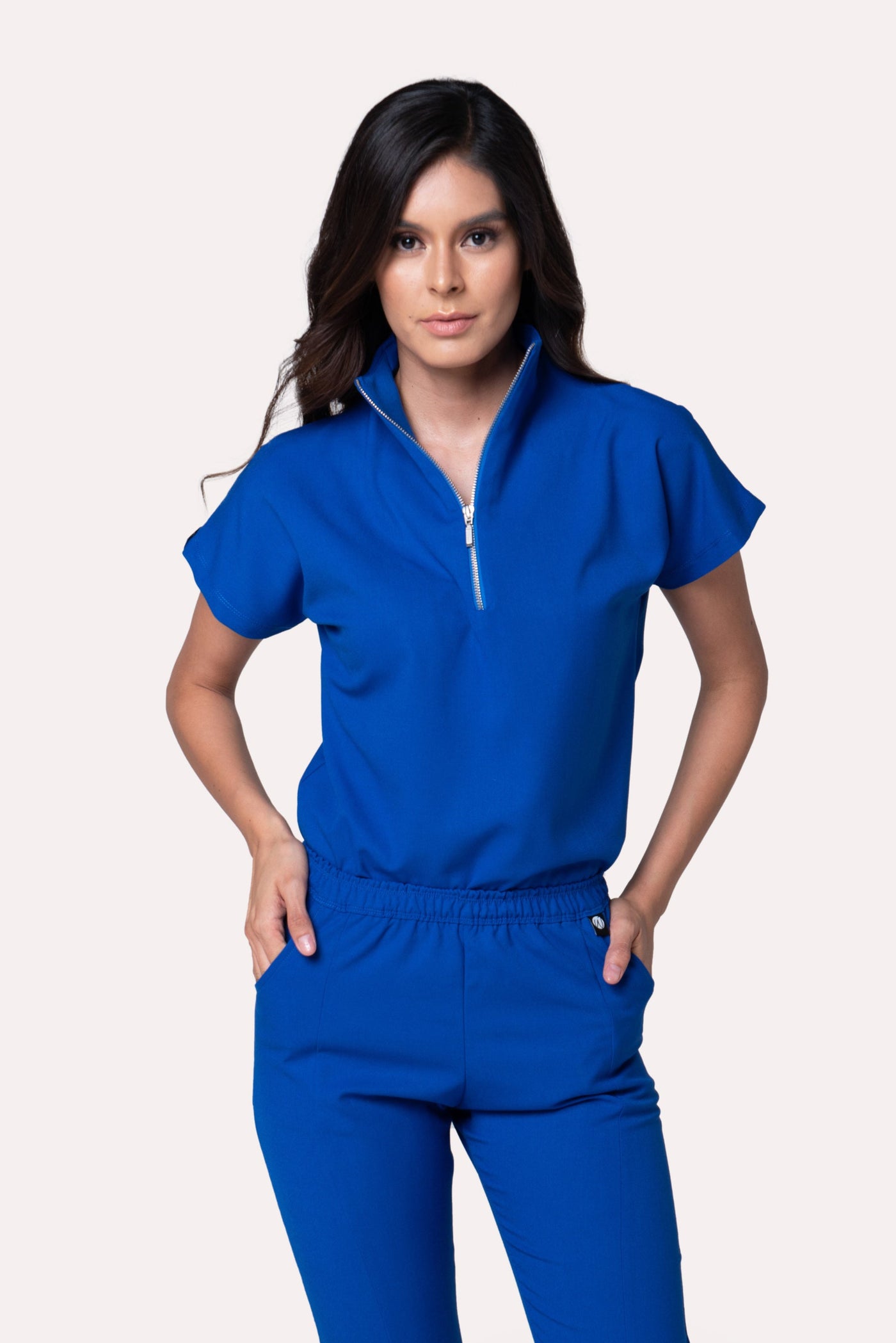 Victory Royal Blue Scrub Top