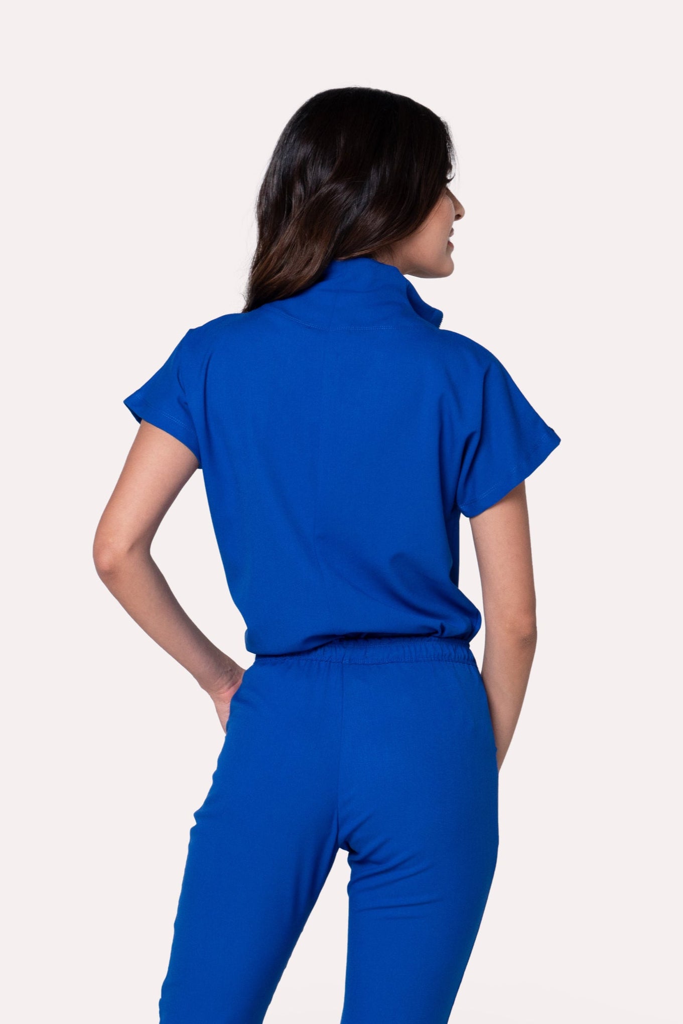 Victory Royal Blue Scrub Top