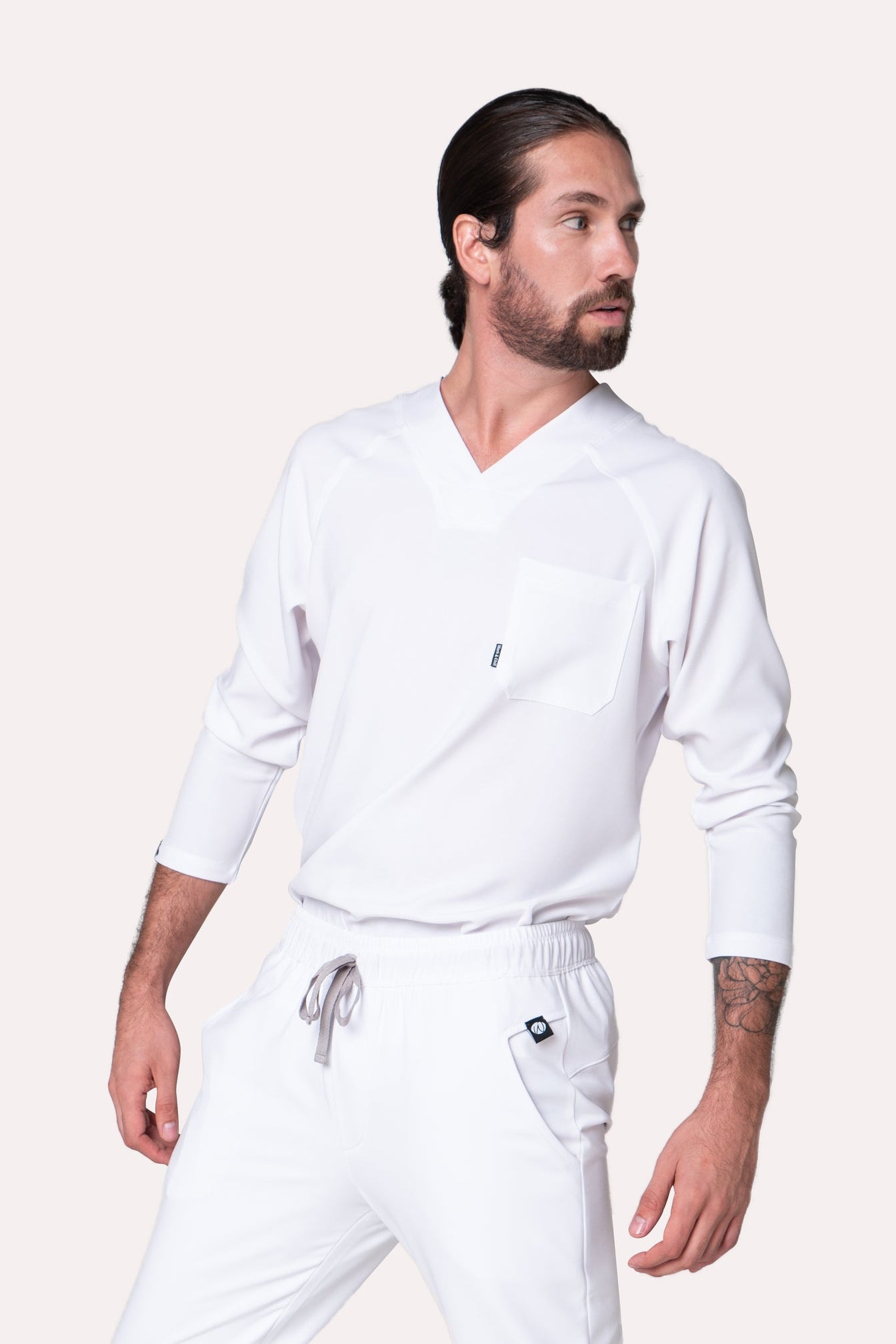 Classic White Scrub Top