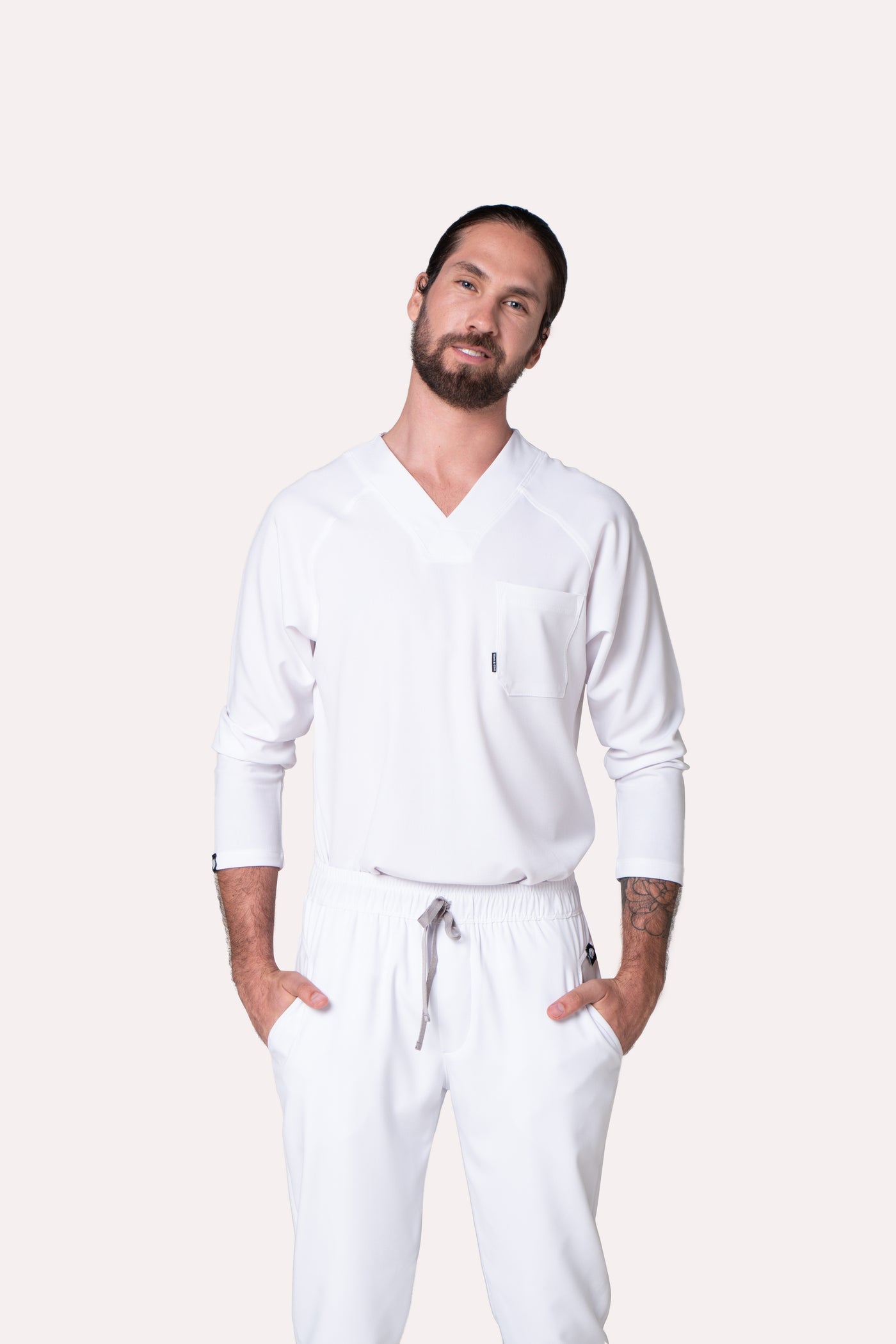 Classic White Scrub Top