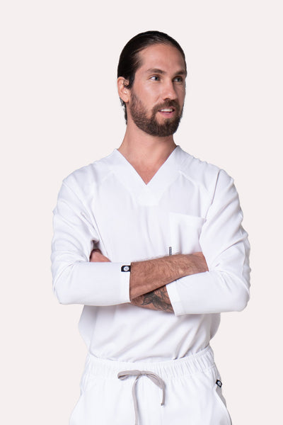 Classic White Scrub Top