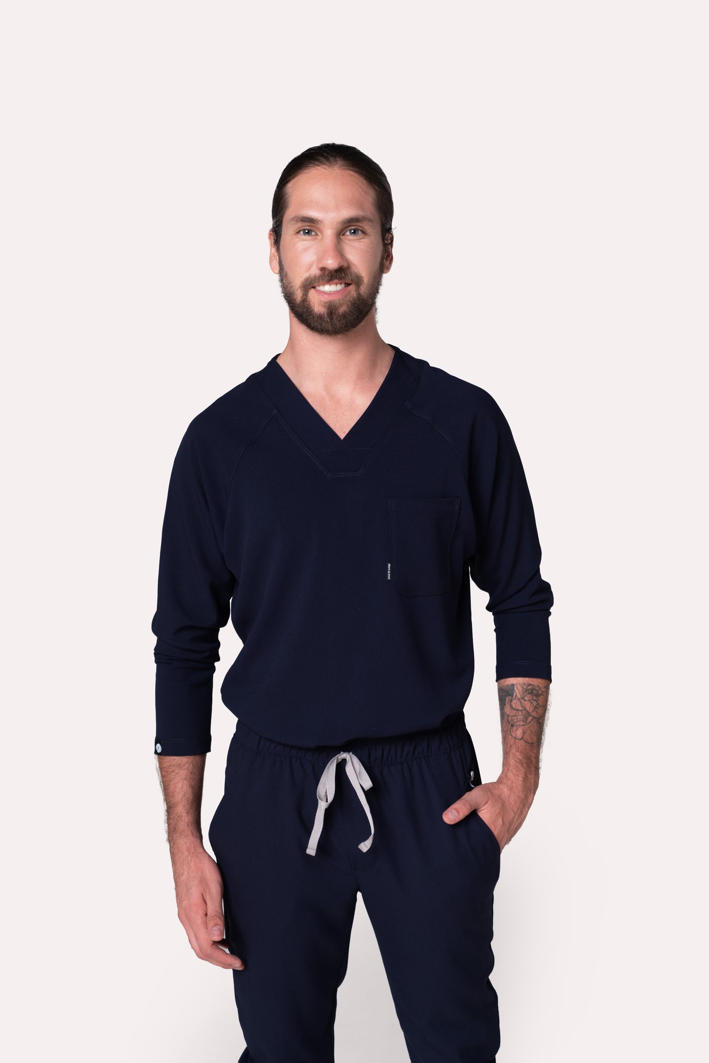 Classic Navy Scrub Top