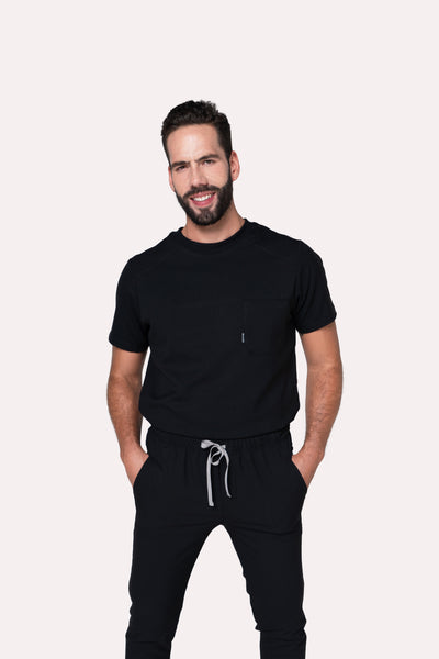 Sport Black Scrub Top