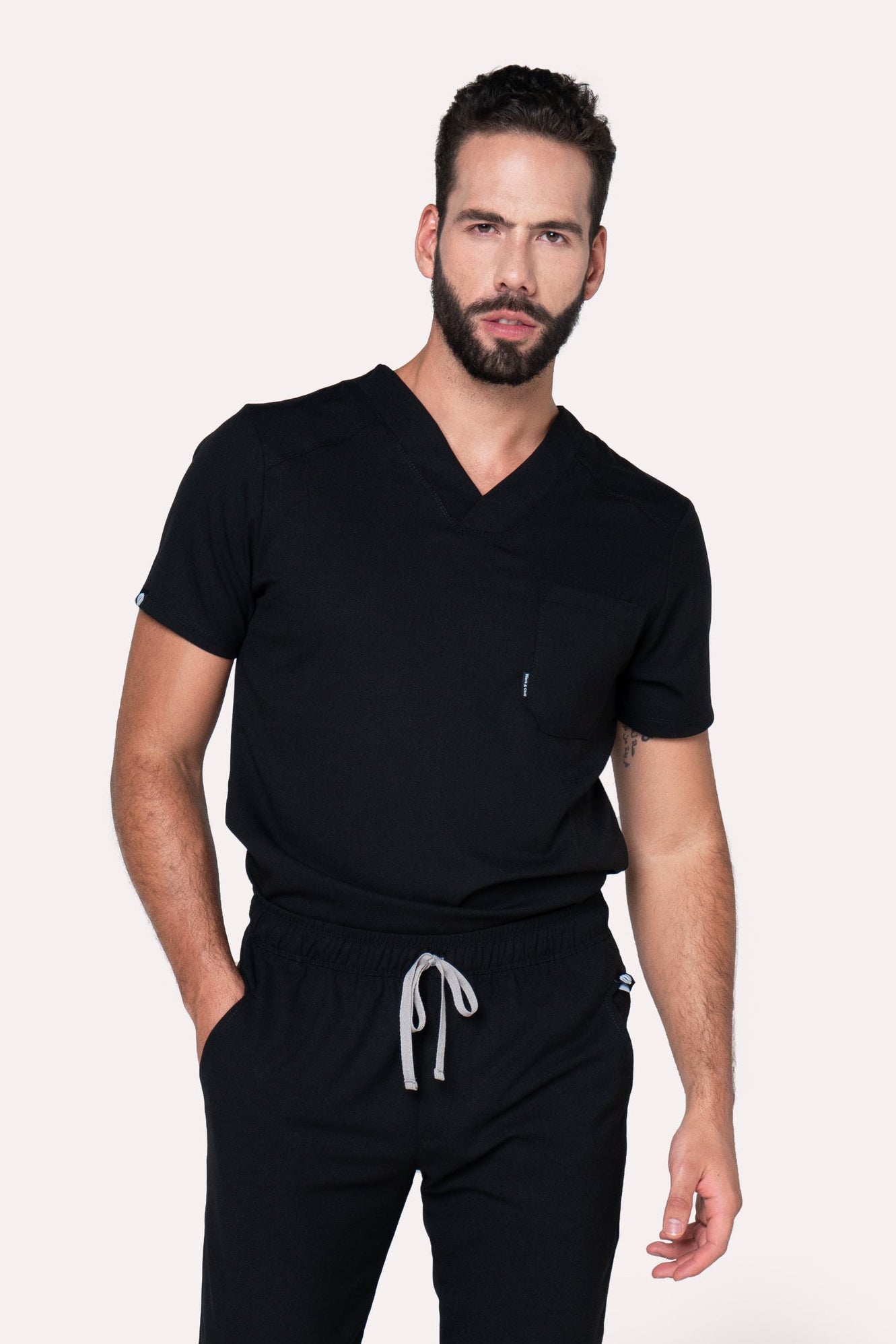Fresh Black Scrub Top