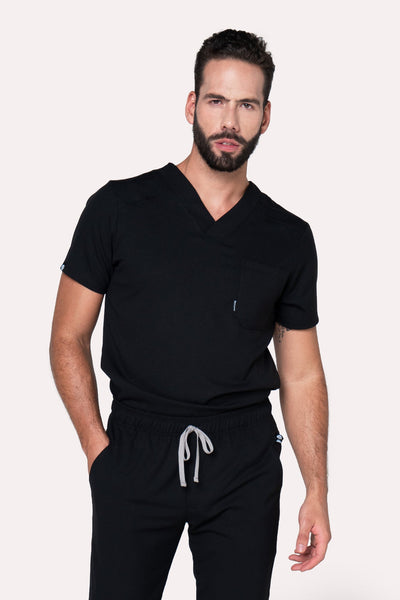 Fresh Black Scrub Top