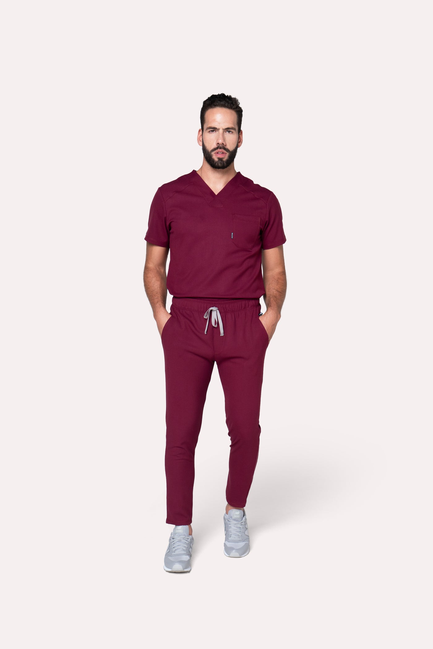 Fresh Burgundy Scrub Pants