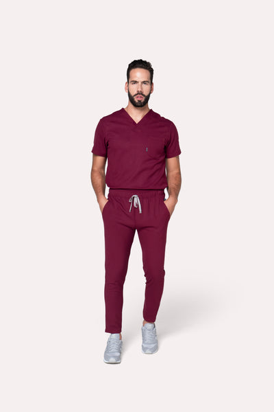 Fresh Burgundy Scrub Pants