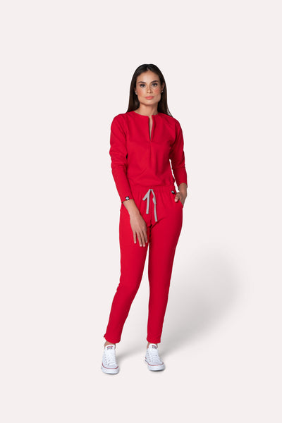 Fall Red Scrub Pants