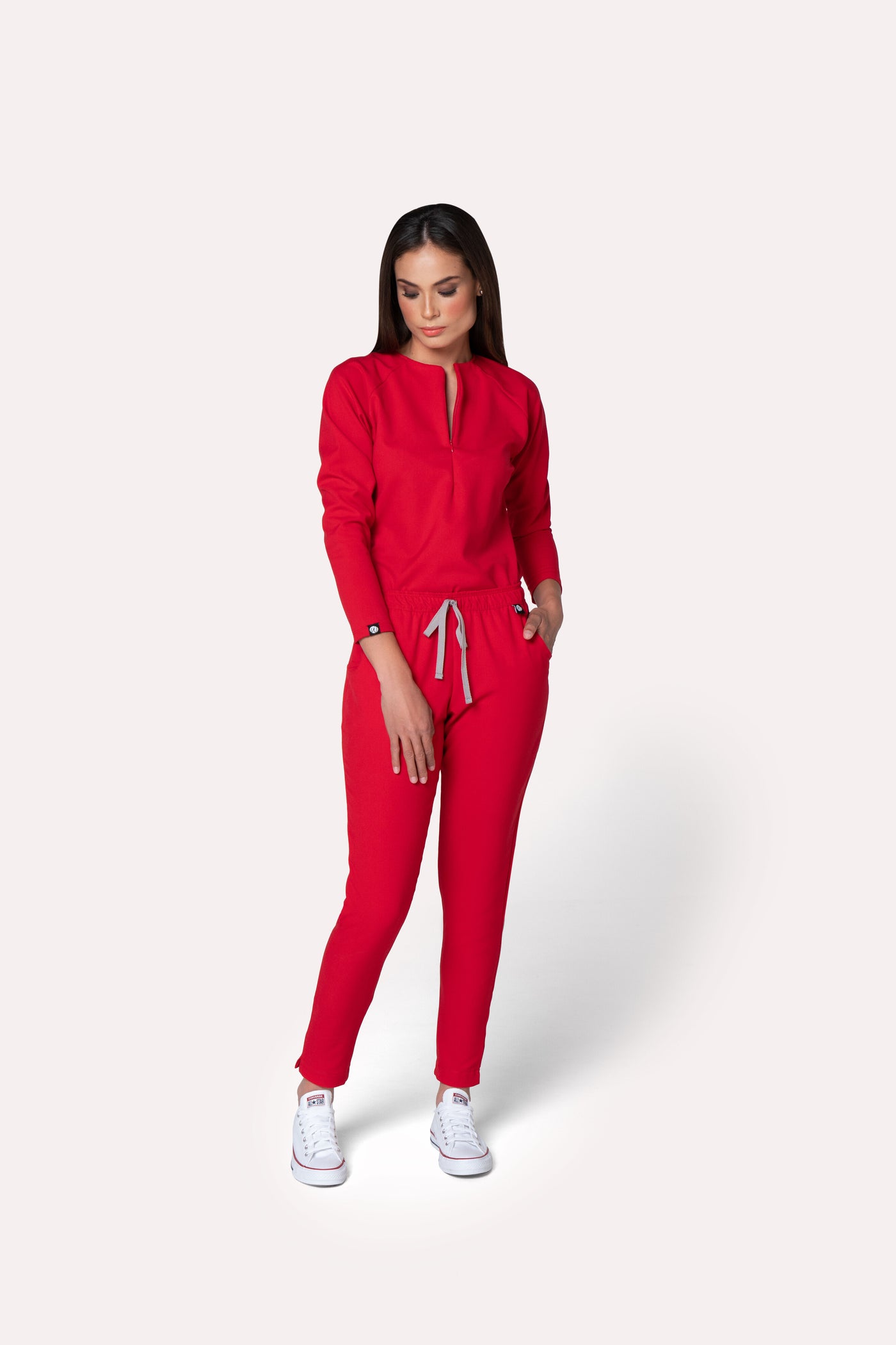 Fall Red Scrub Pants
