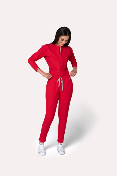 Fall Red Scrub Pants