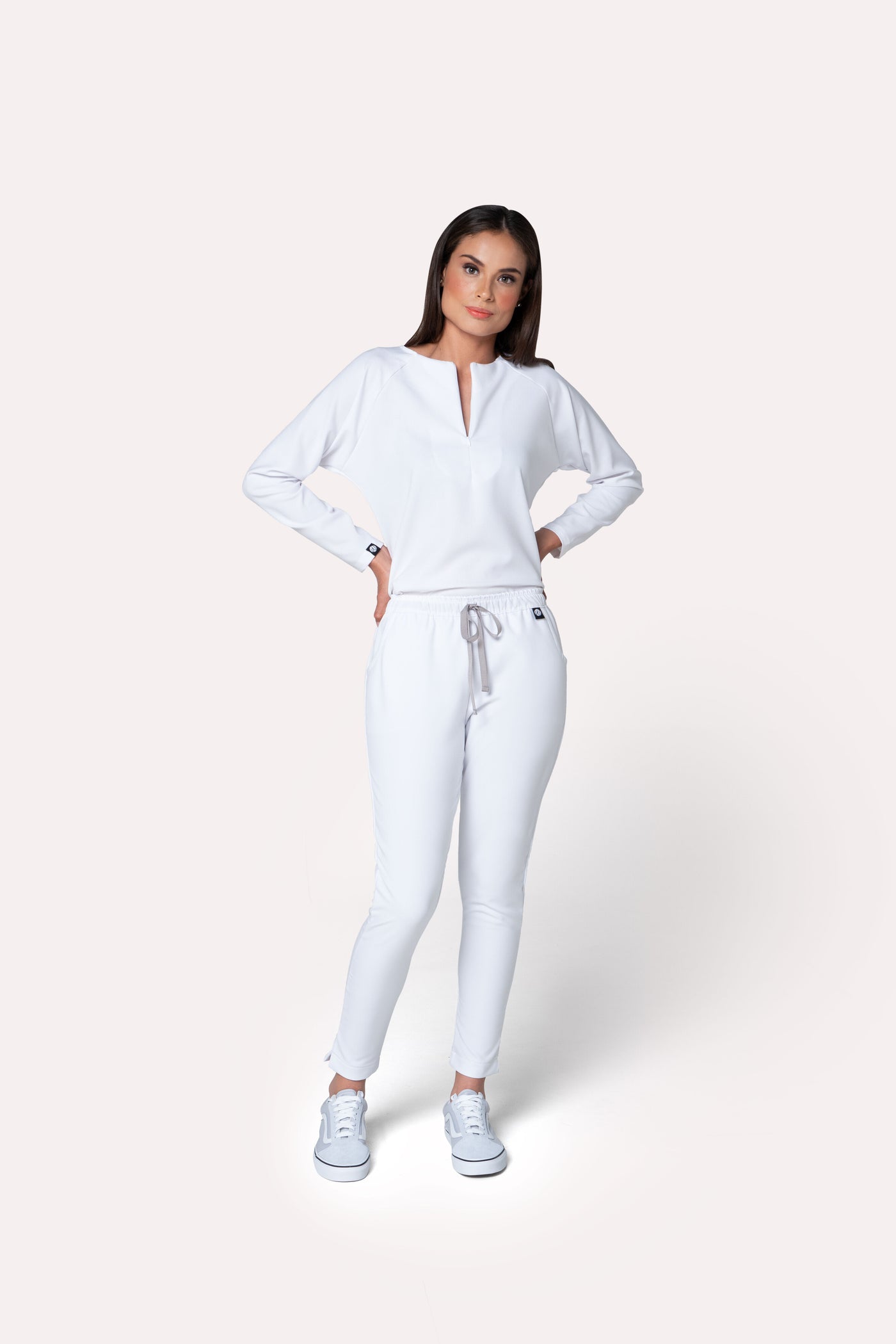 Fall White Scrub Pants