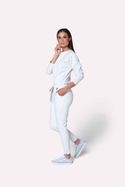 Fall White Scrub Pants