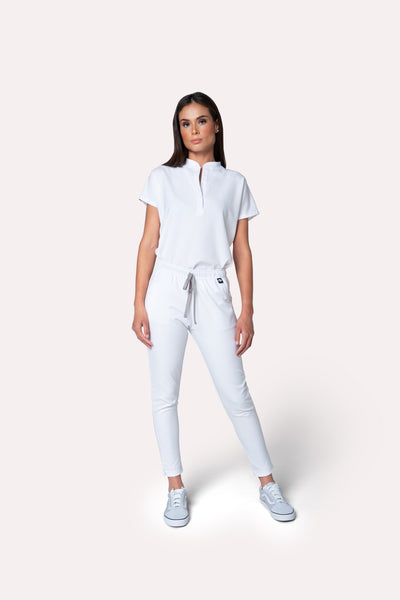 Glam White Scrub Pants