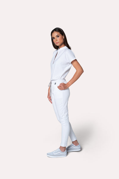 Glam White Scrub Pants