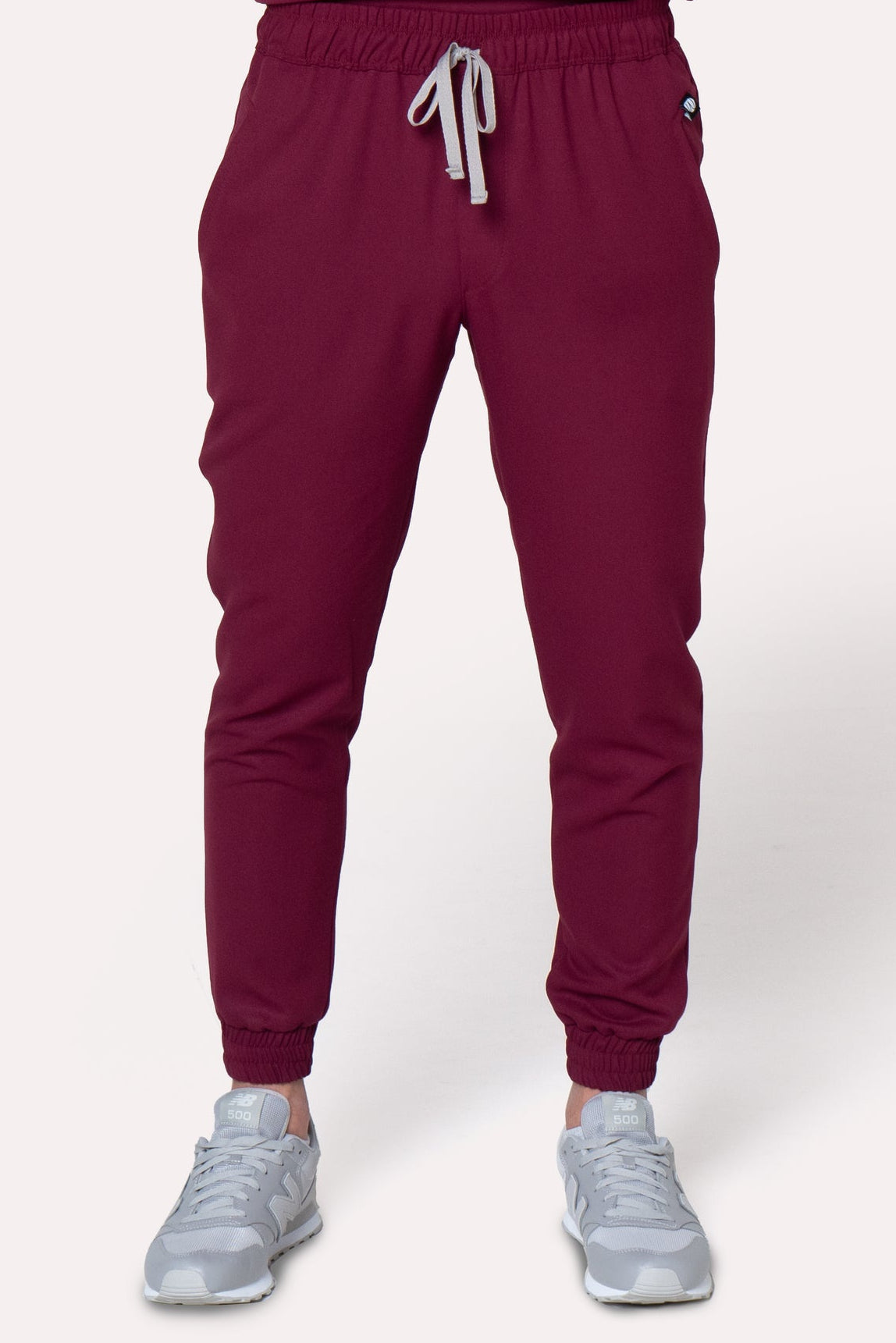 Man wearing Fresh Burgundy Scrub Pants by Work & Chill